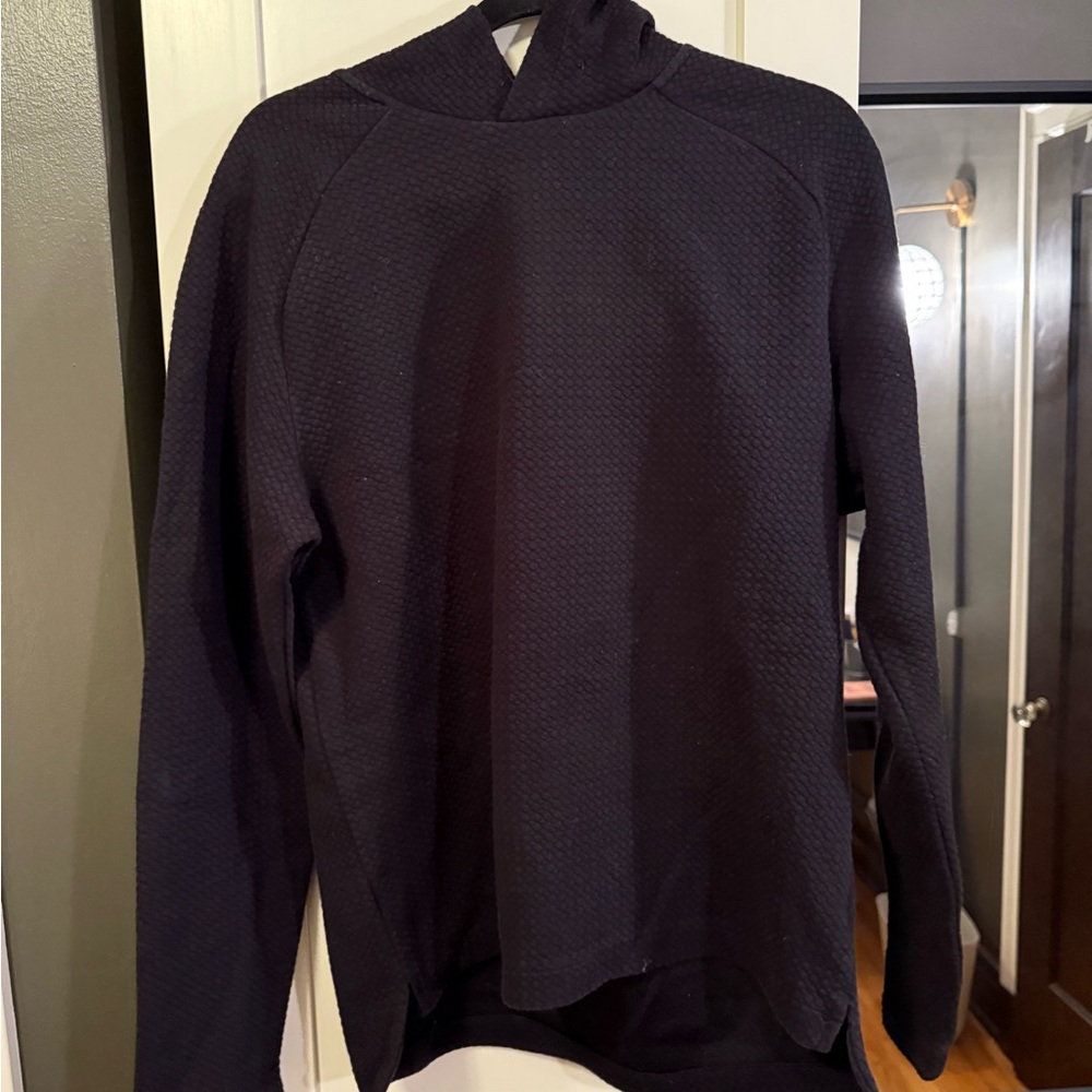 Men's Black Hooded Pullover Sweatshirt